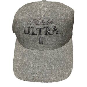 Michelob Ultra Hat Cap Strap Back Adjustable Gray  Polyester Adult NWOT